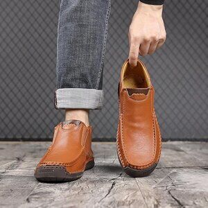 Mens Business High-top Loafers Casual Slip on Dress Shoes Lightweight